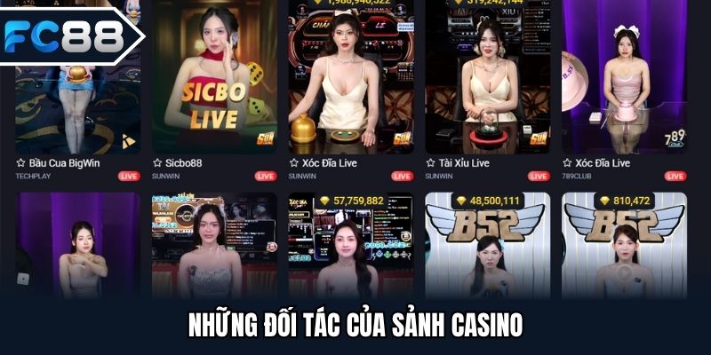 Những đơn vị phát hành nổi tiếng hoạt động cùng sảnh casino
